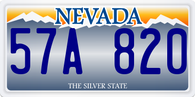 NV license plate 57A820