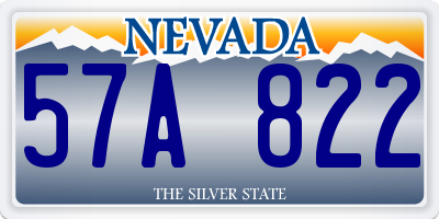 NV license plate 57A822