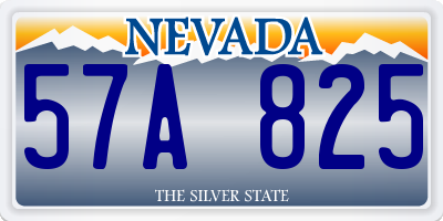 NV license plate 57A825