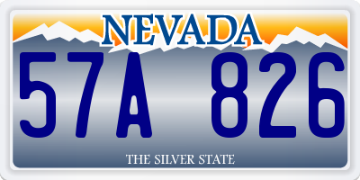 NV license plate 57A826