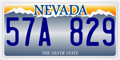 NV license plate 57A829