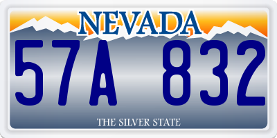 NV license plate 57A832