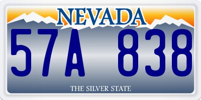 NV license plate 57A838