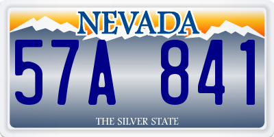 NV license plate 57A841