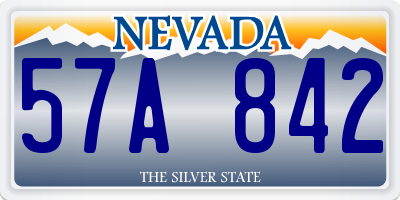 NV license plate 57A842
