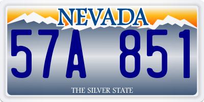 NV license plate 57A851