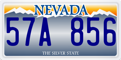 NV license plate 57A856