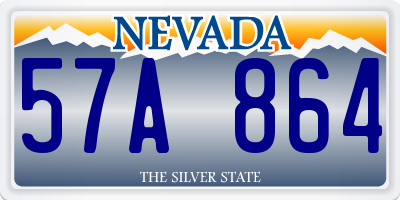 NV license plate 57A864