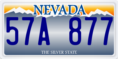 NV license plate 57A877