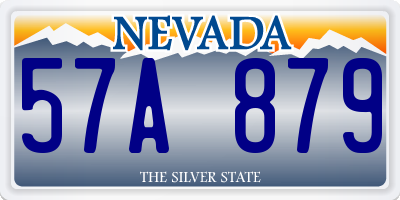 NV license plate 57A879