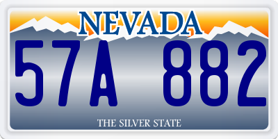 NV license plate 57A882