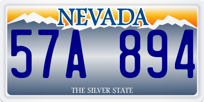 NV license plate 57A894