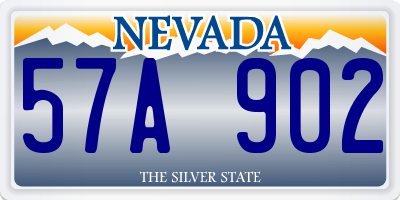 NV license plate 57A902