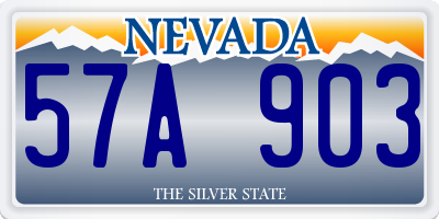 NV license plate 57A903