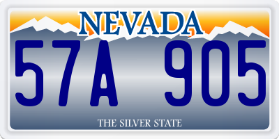 NV license plate 57A905