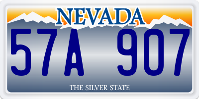 NV license plate 57A907