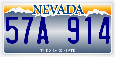 NV license plate 57A914