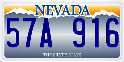 NV license plate 57A916