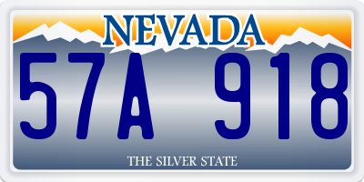 NV license plate 57A918