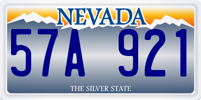 NV license plate 57A921