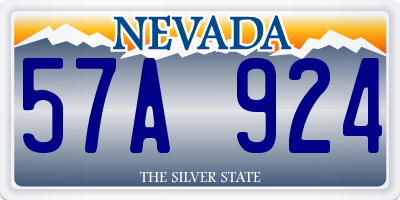 NV license plate 57A924