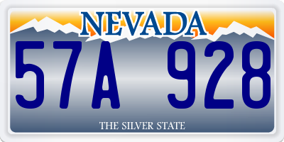 NV license plate 57A928