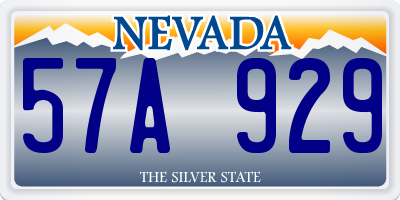 NV license plate 57A929