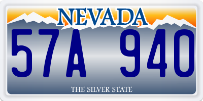 NV license plate 57A940