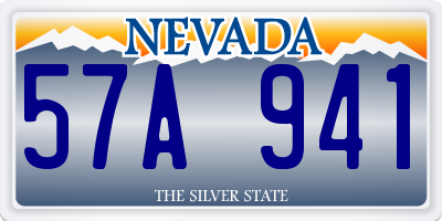 NV license plate 57A941