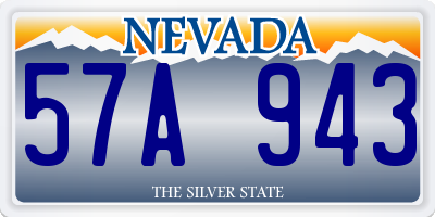 NV license plate 57A943