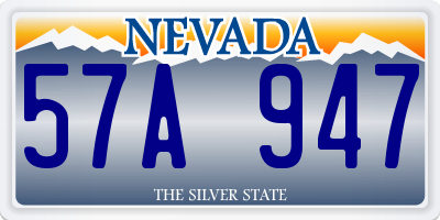 NV license plate 57A947