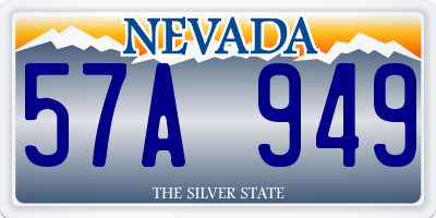 NV license plate 57A949