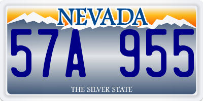 NV license plate 57A955