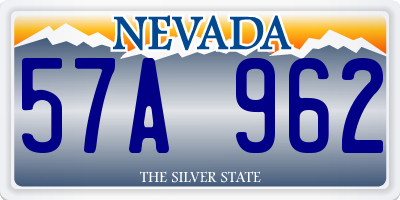 NV license plate 57A962