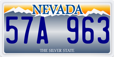 NV license plate 57A963