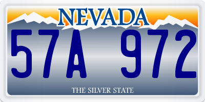 NV license plate 57A972