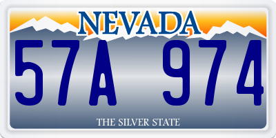 NV license plate 57A974