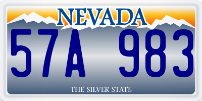 NV license plate 57A983