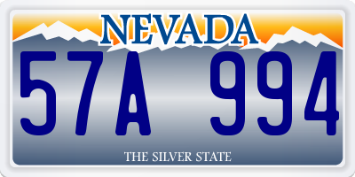NV license plate 57A994