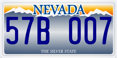 NV license plate 57B007