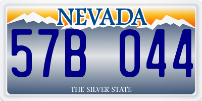 NV license plate 57B044