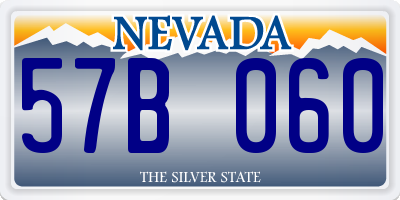 NV license plate 57B060