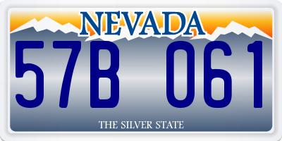 NV license plate 57B061