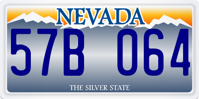 NV license plate 57B064
