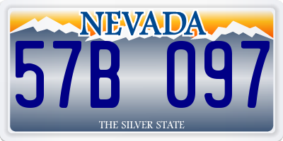 NV license plate 57B097