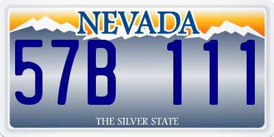NV license plate 57B111