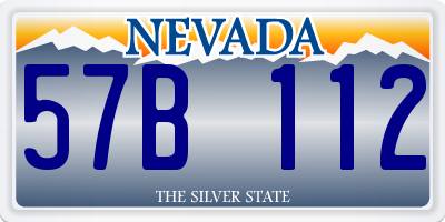 NV license plate 57B112