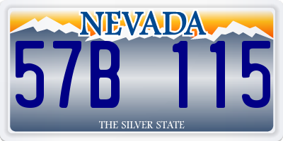 NV license plate 57B115