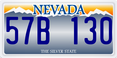 NV license plate 57B130