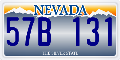 NV license plate 57B131